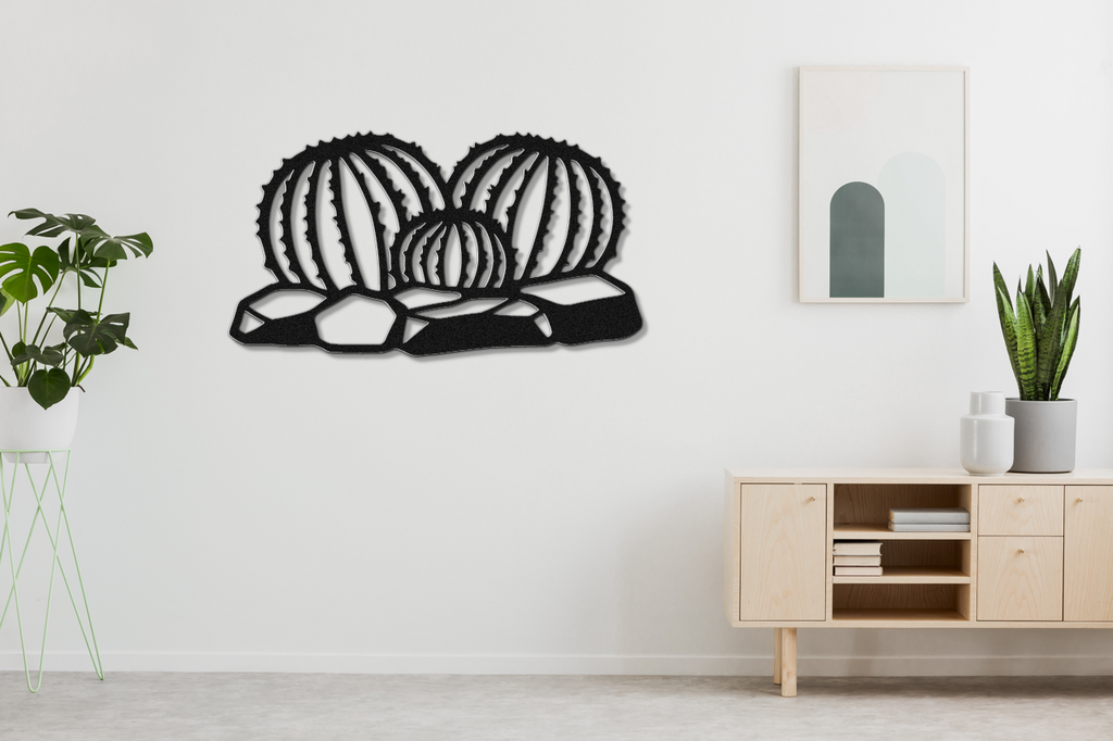 Barrel Cactus Metal Wall Art