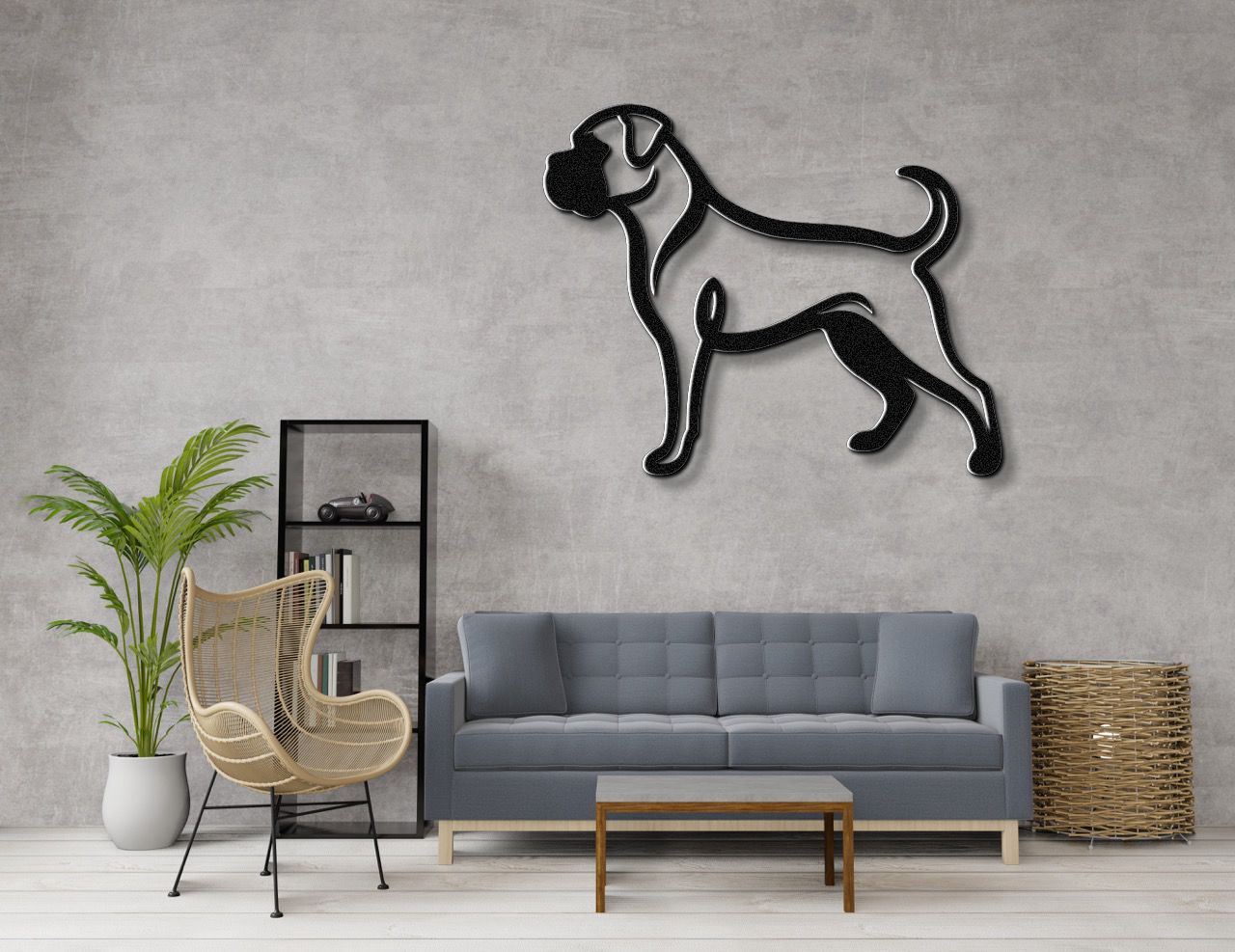 Boxer Dog Metal Wall Art