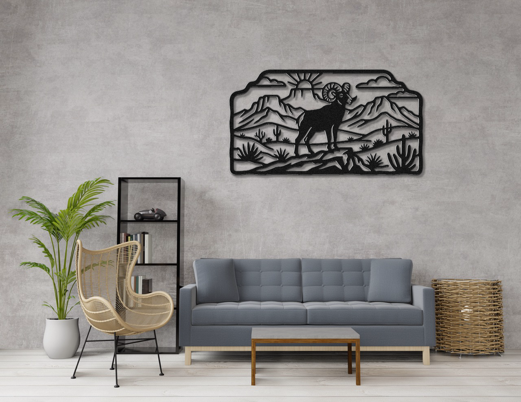 Bighorn Sheep Metal Wall Art