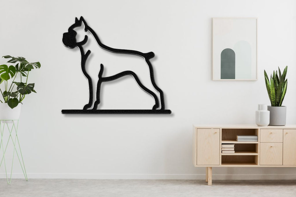 Boxer Dog Metal Wall Art