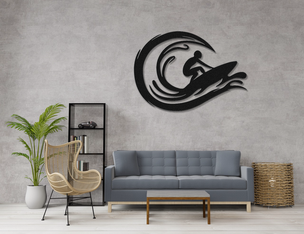 Surfer Metal Wall Art