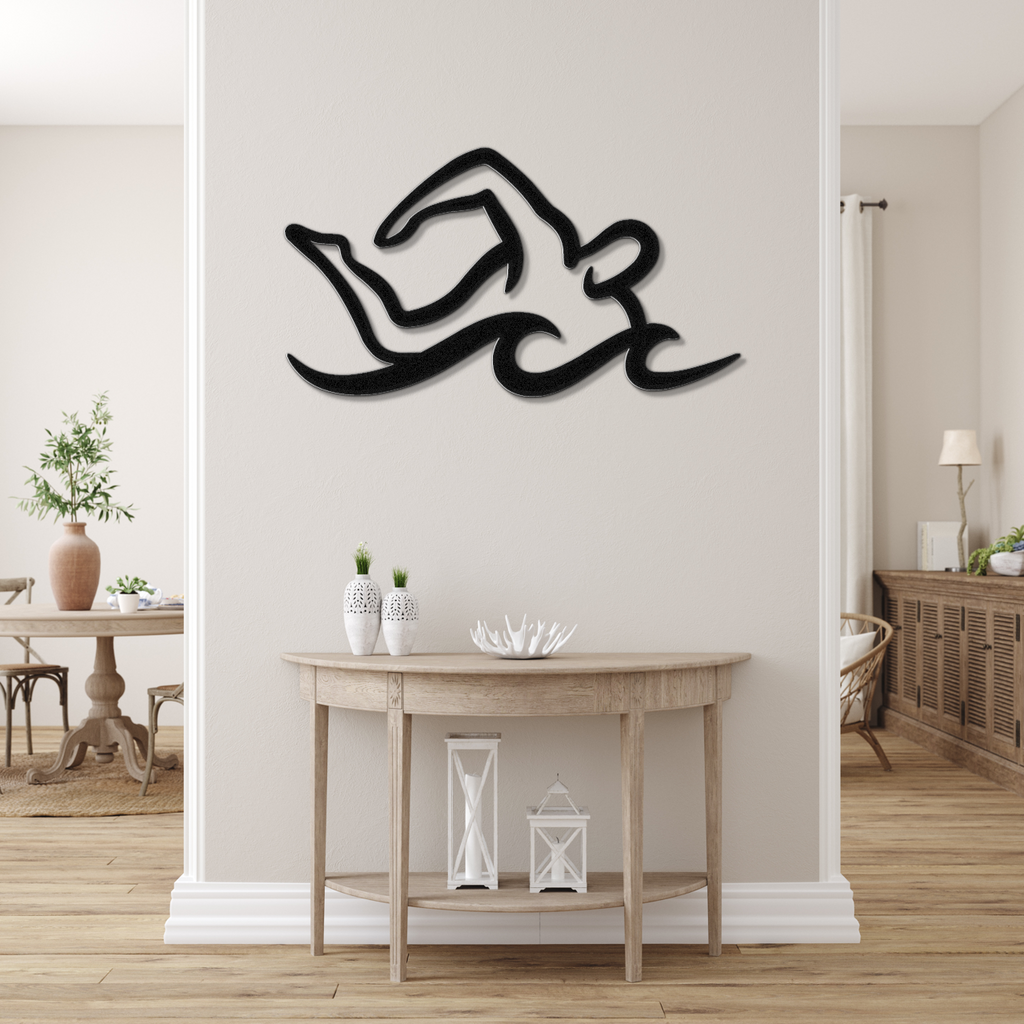 Swimmer Metal Wall Art