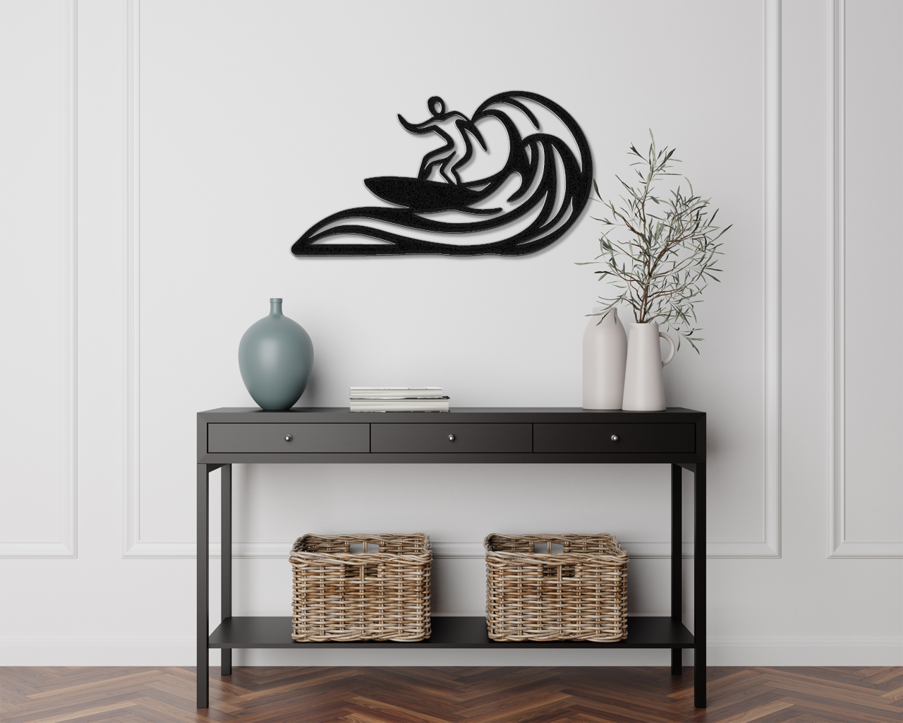 Surfer Metal Wall Art