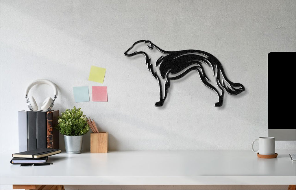 Borzoi Dog Metal Wall Art