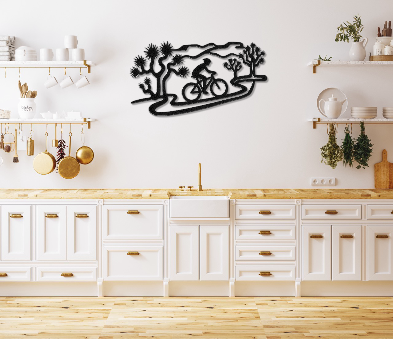 Joshua Tree Cycling Metal Wall Art