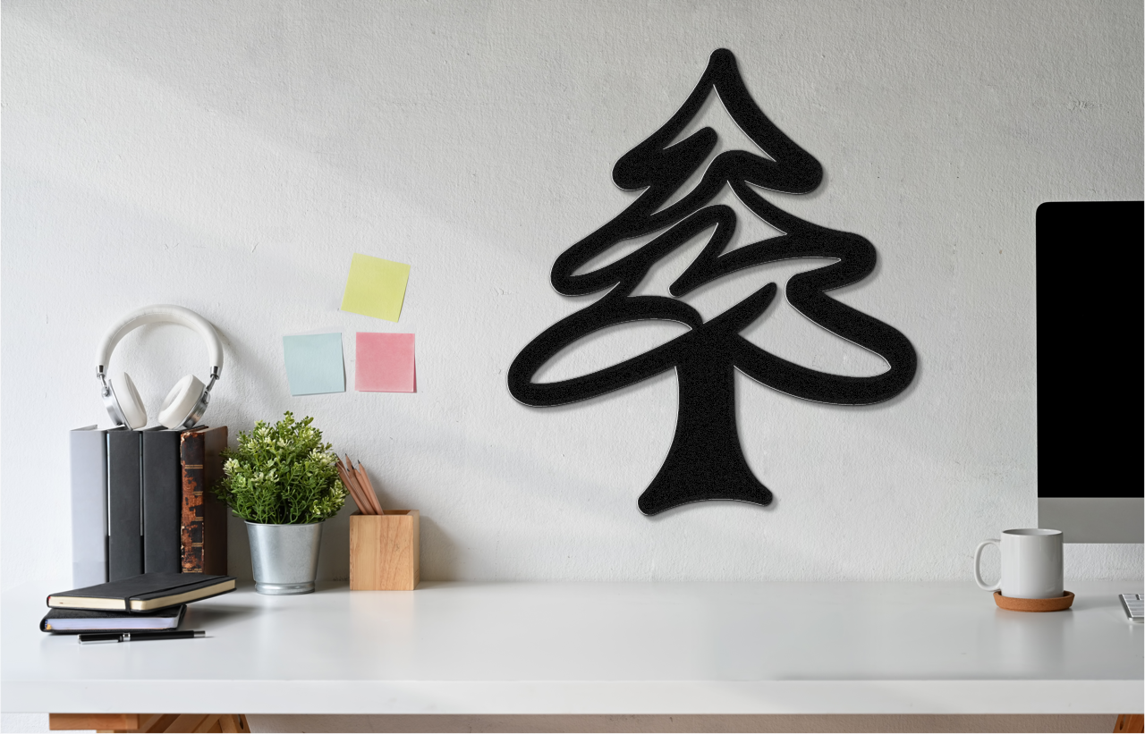 Pine Tree Metal Wall Art