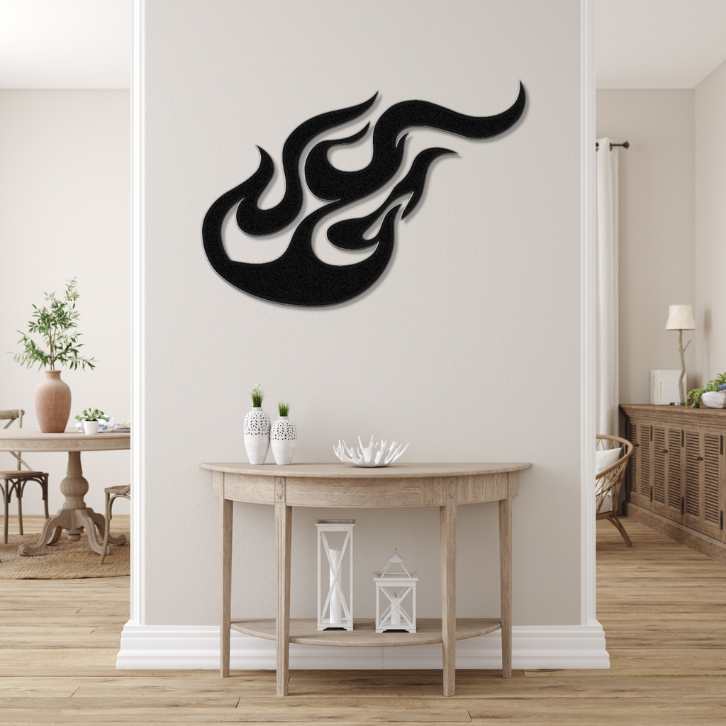 Abstract Fire Metal Wall Art