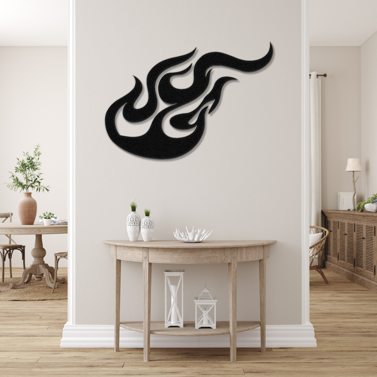 Abstract Fire Metal Wall Art
