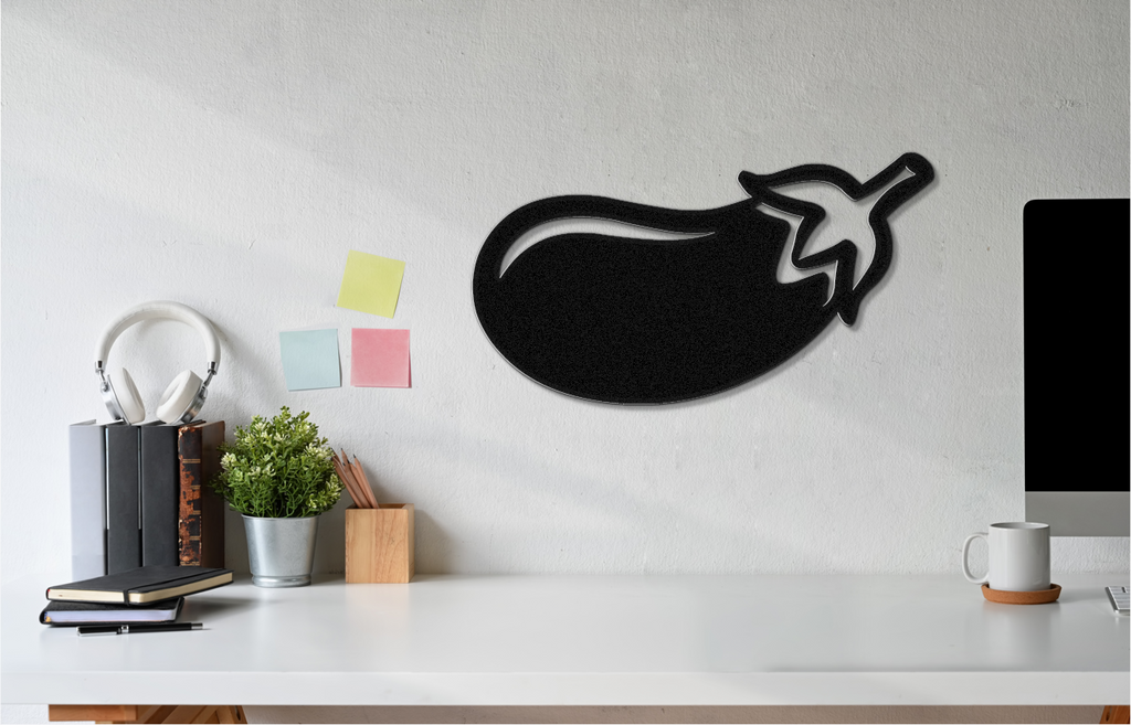 Eggplant Metal Wall Art
