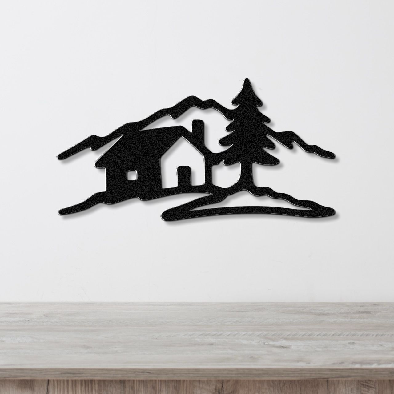 Mountain Cabin Metal Wall Art