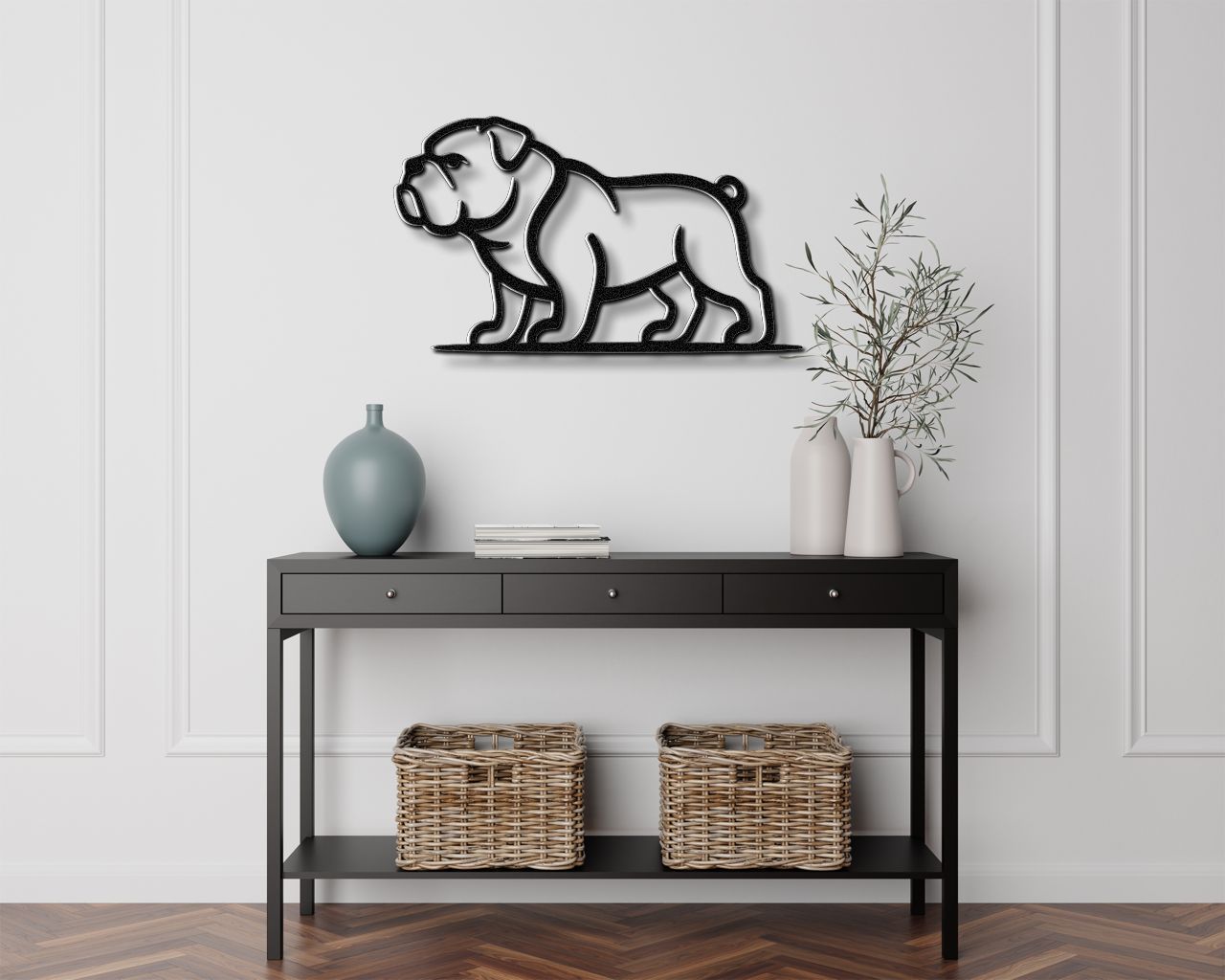 Bulldog Metal Wall Art