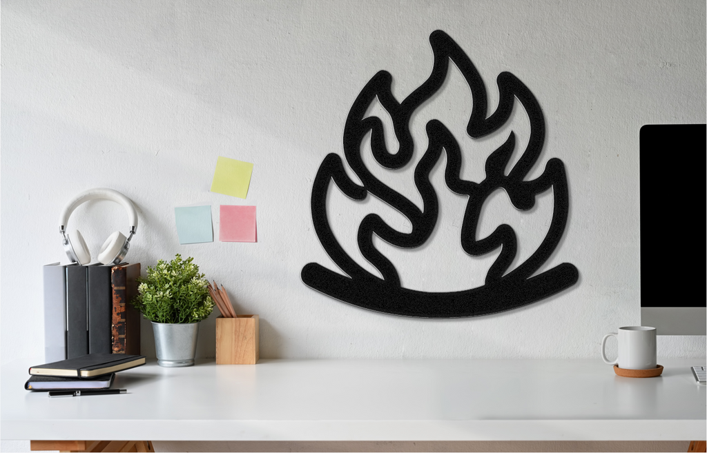 Abstract Fire Metal Wall Art