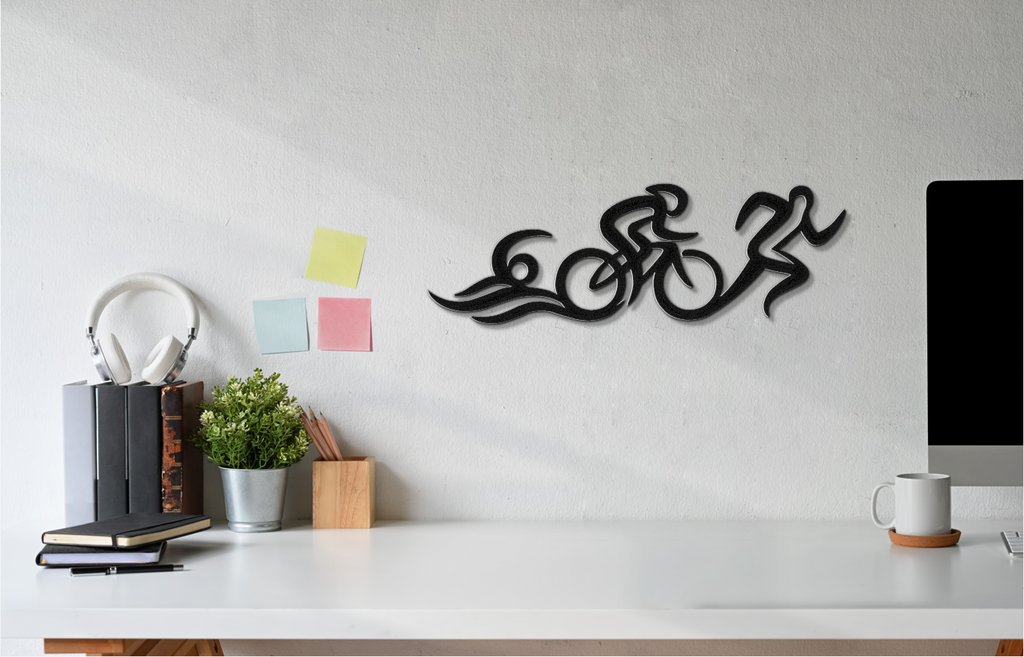Triathlon Metal Wall Art