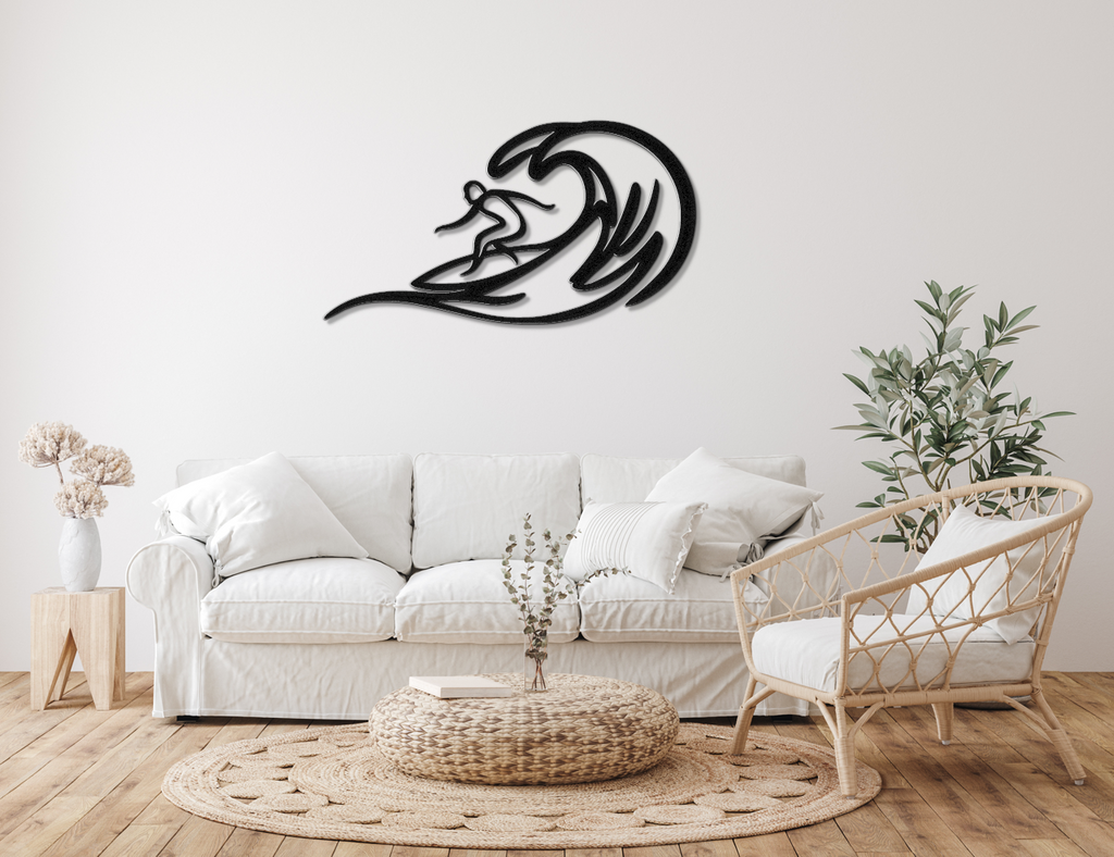 Surfer Metal Wall Art