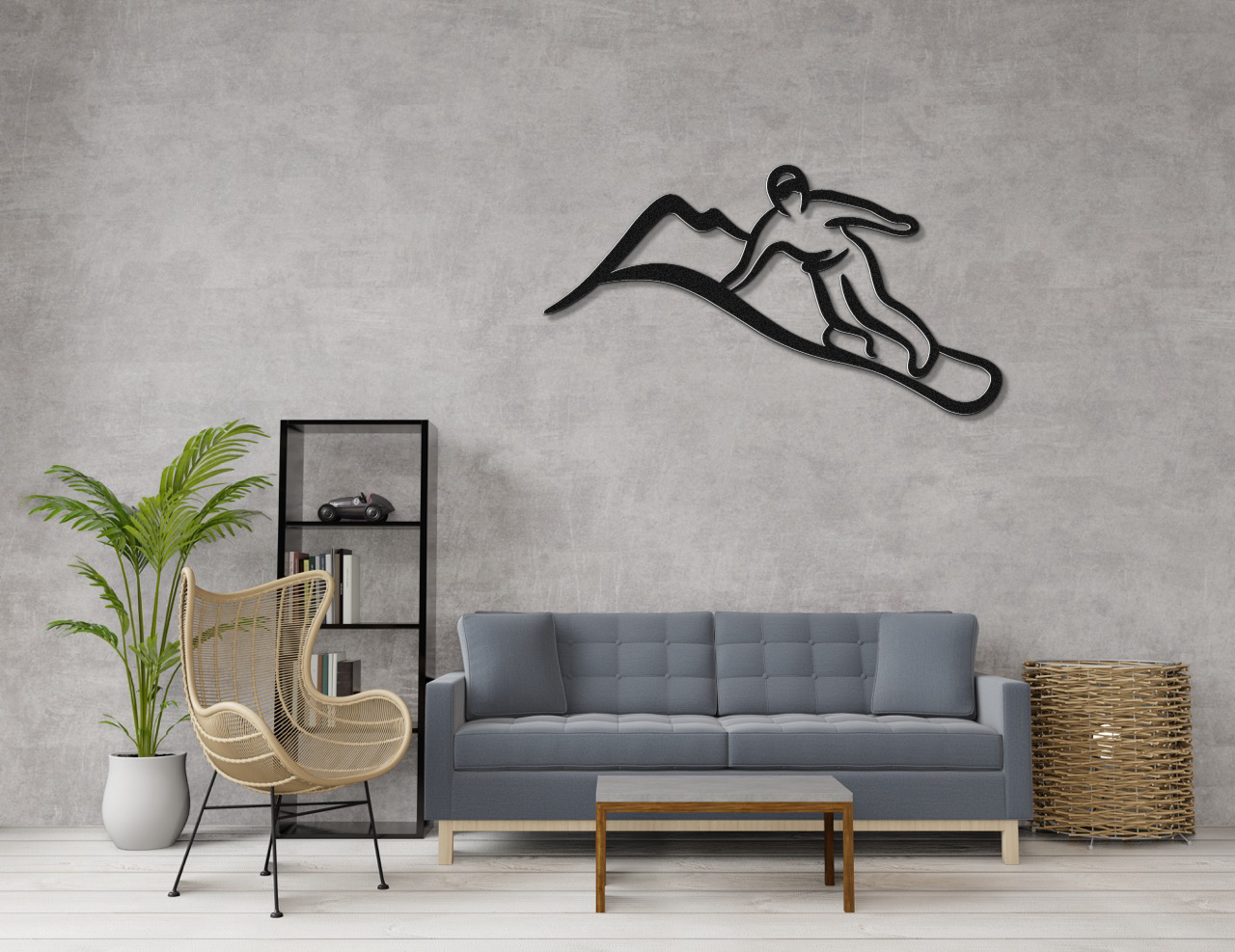 Snowboarding Metal Wall Art