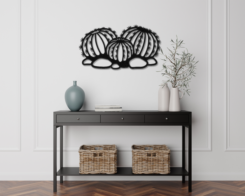 Barrel Cactus Metal Wall Art