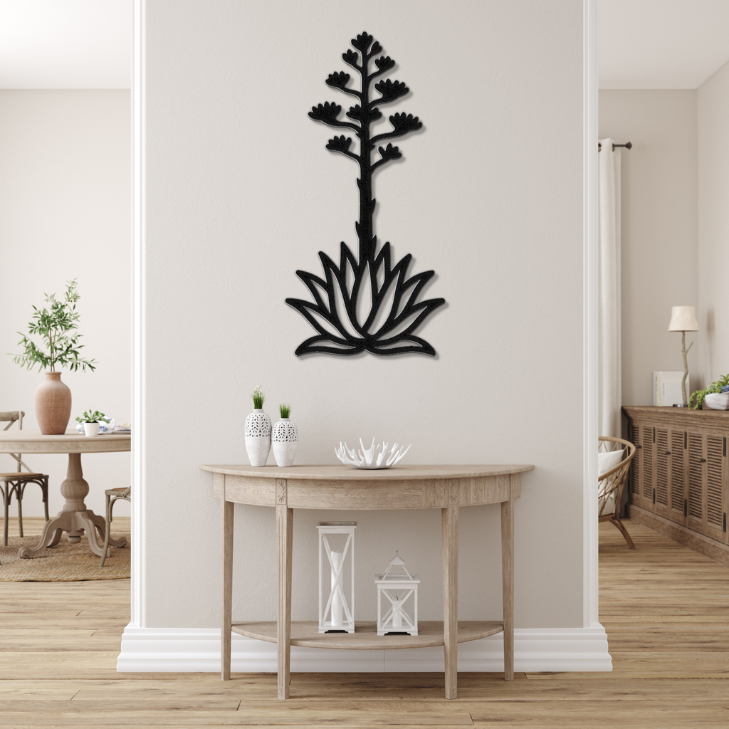 Blooming Agave Metal Wall Art