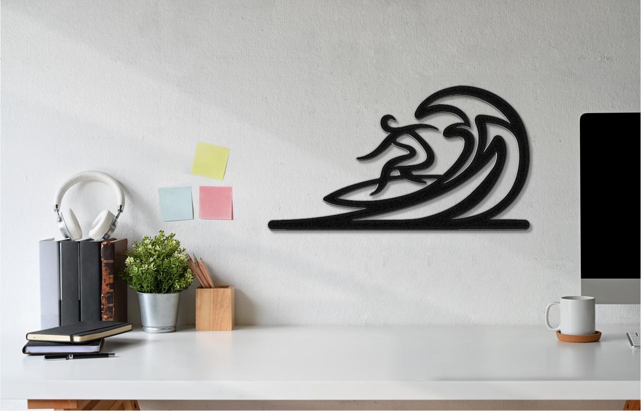 Surfer Metal Wall Art