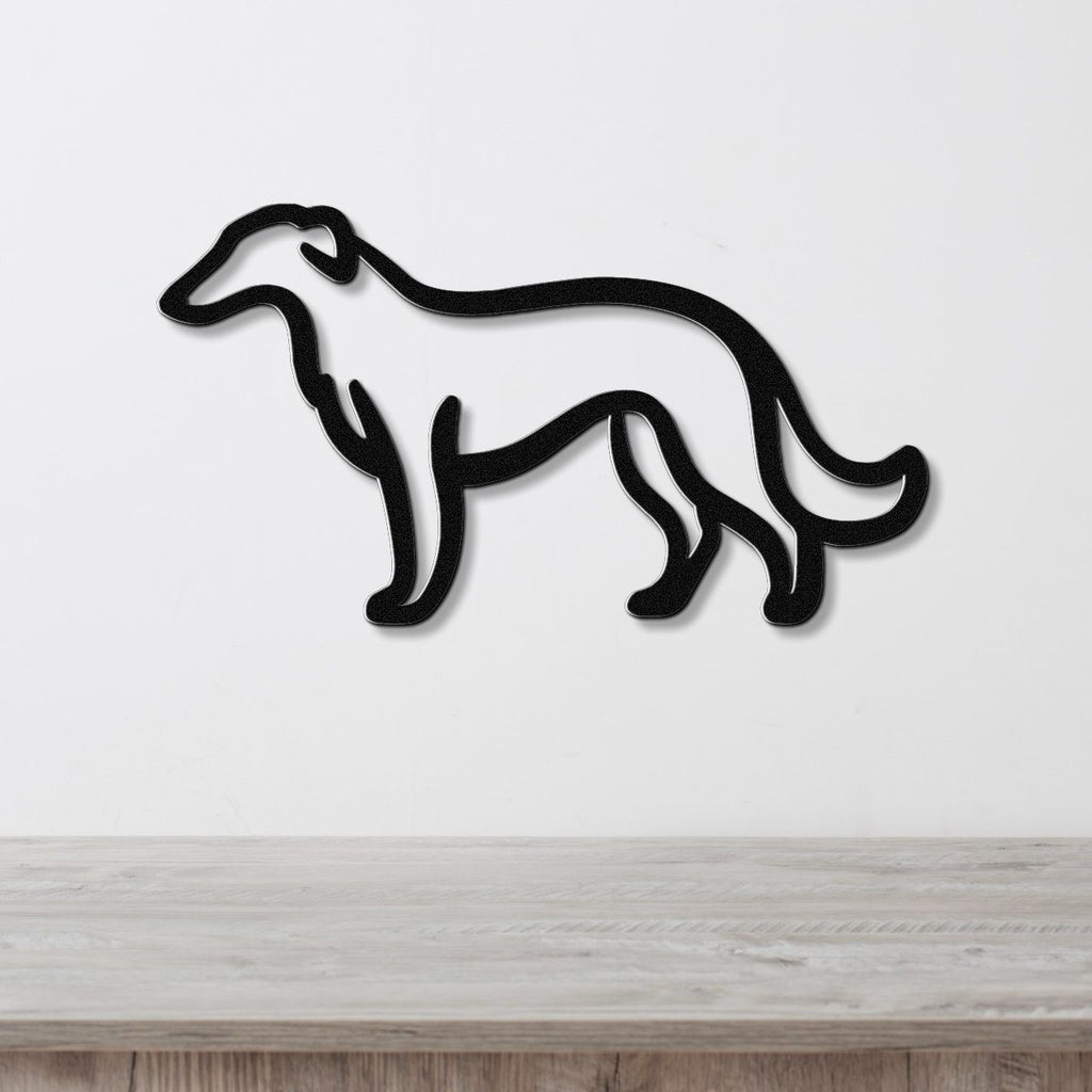 Borzoi Dog Metal Wall Art