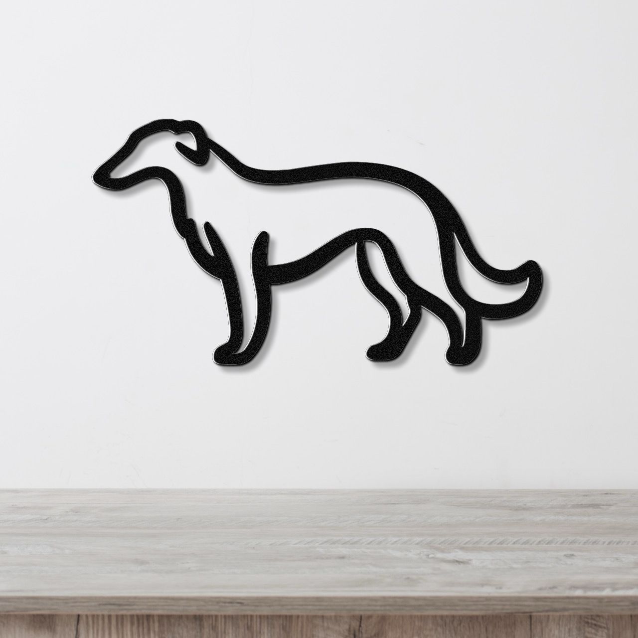 Borzoi Dog Metal Wall Art