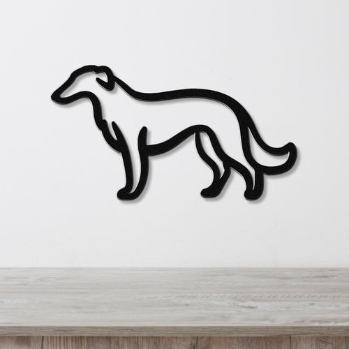Borzoi Dog Metal Wall Art