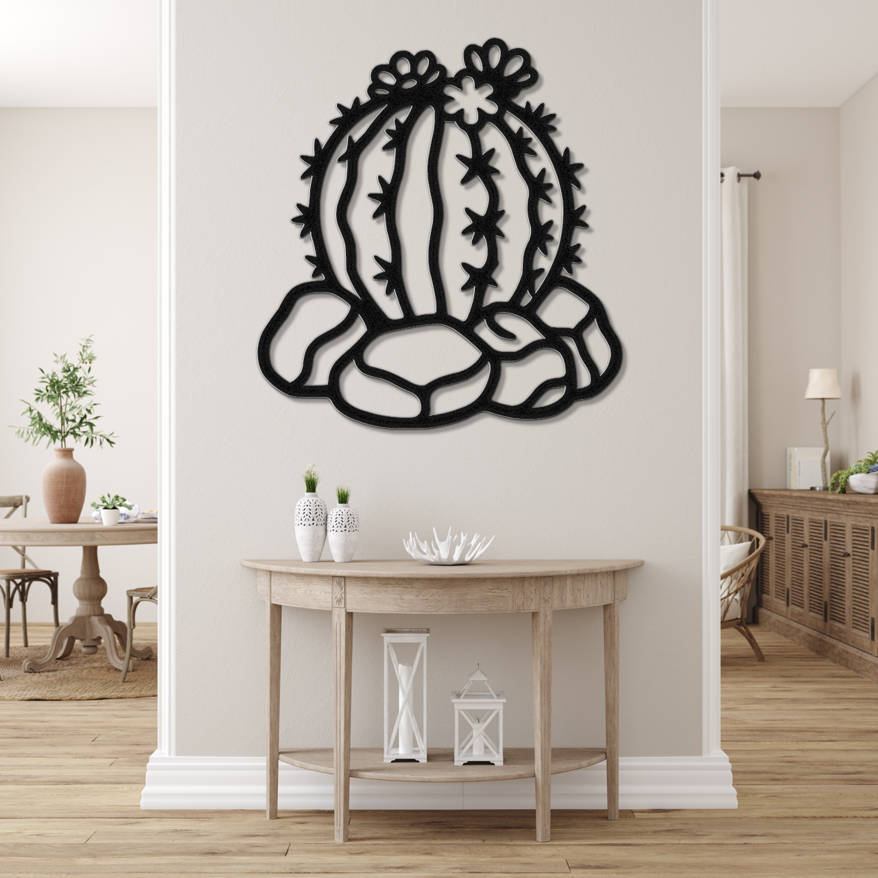Barrel Cactus Metal Wall Art