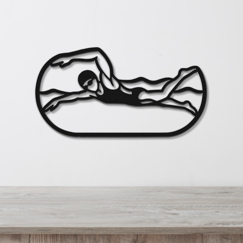 Swimmer Metal Wall Art