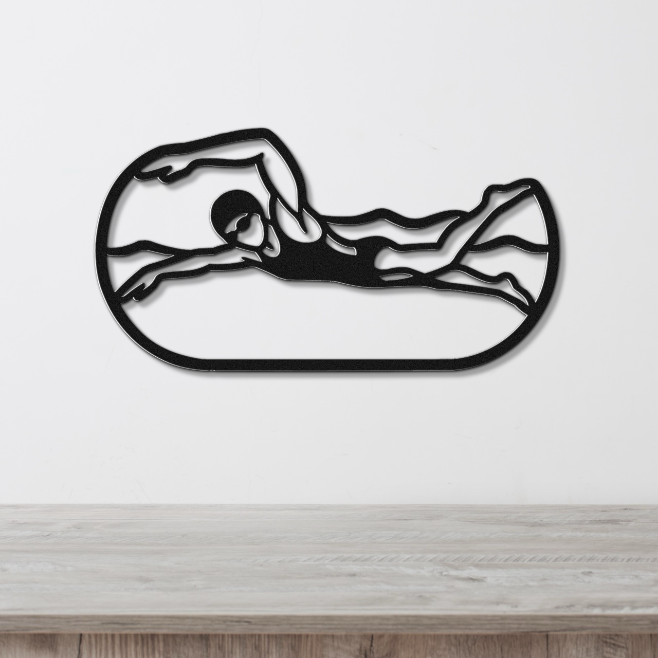Swimmer Metal Wall Art