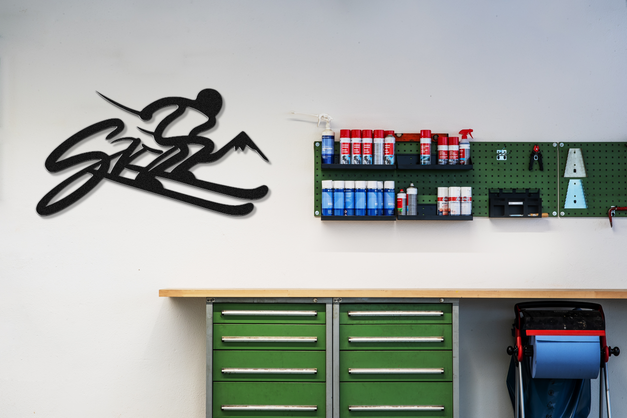 Skiing Metal Wall Art