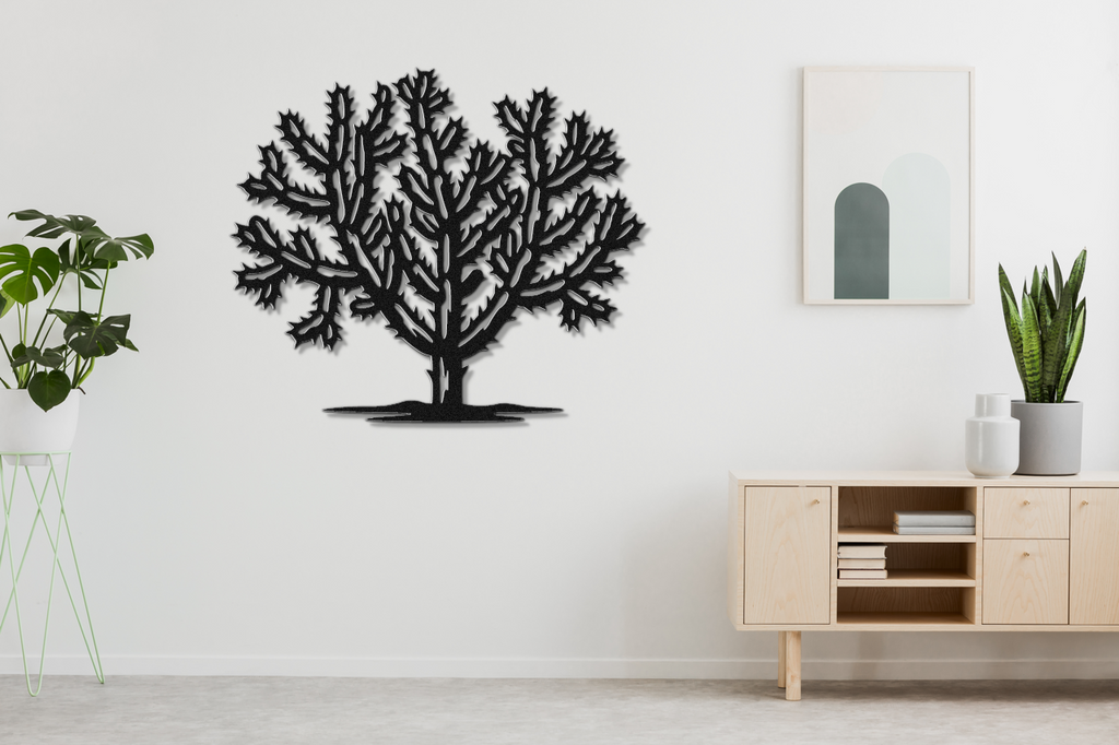 Cholla Cactus Metal Wall Art