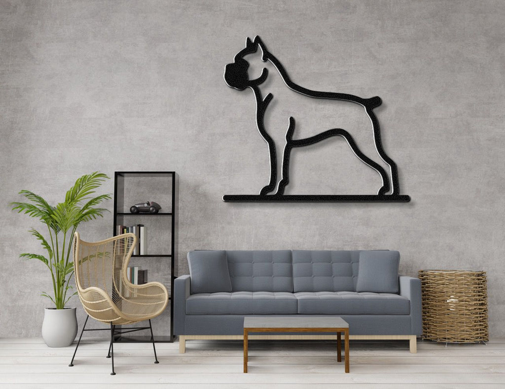 Boxer Dog Metal Wall Art
