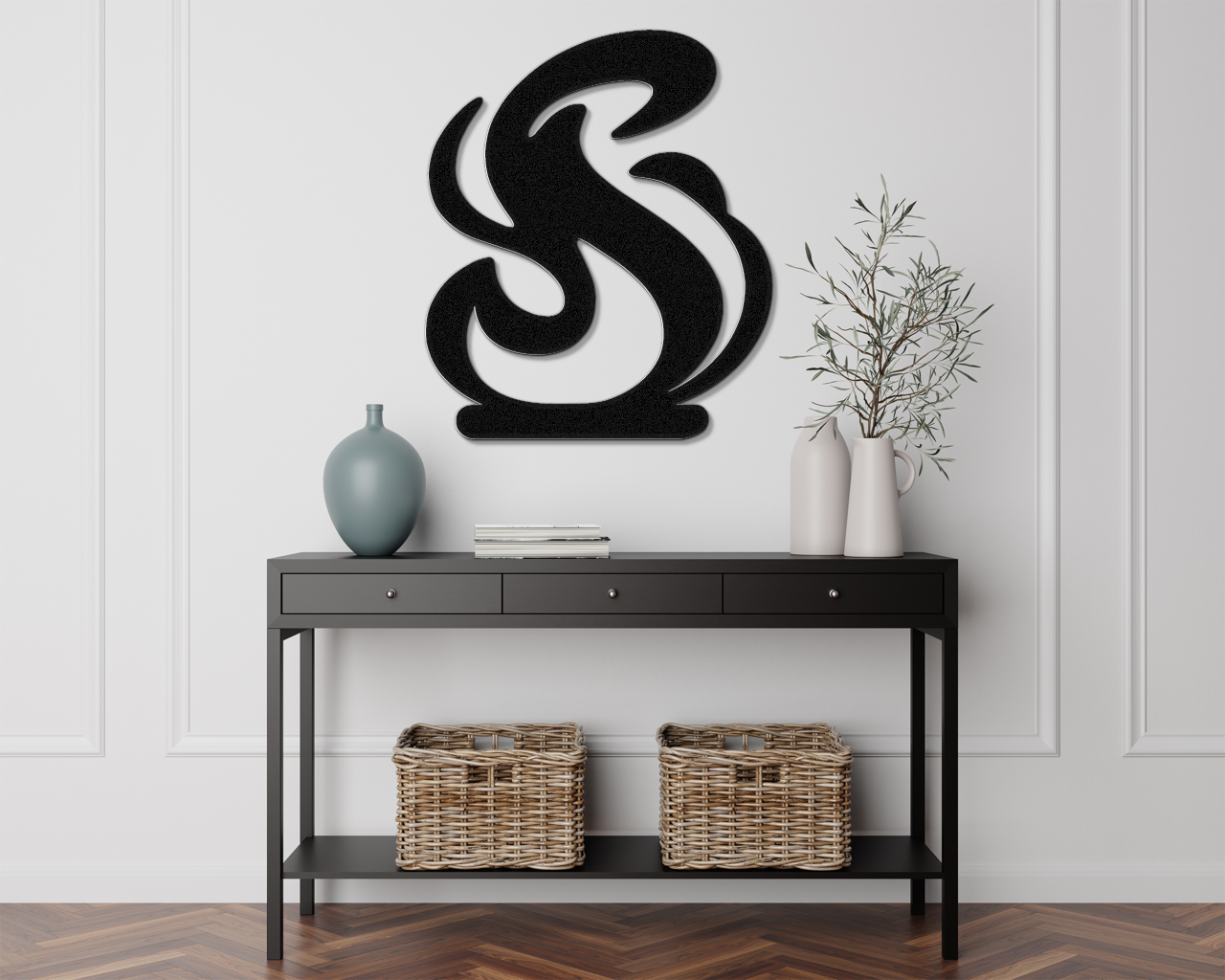 Abstract Fire Metal Wall Art