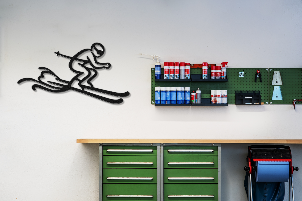 Skiing Metal Wall Art