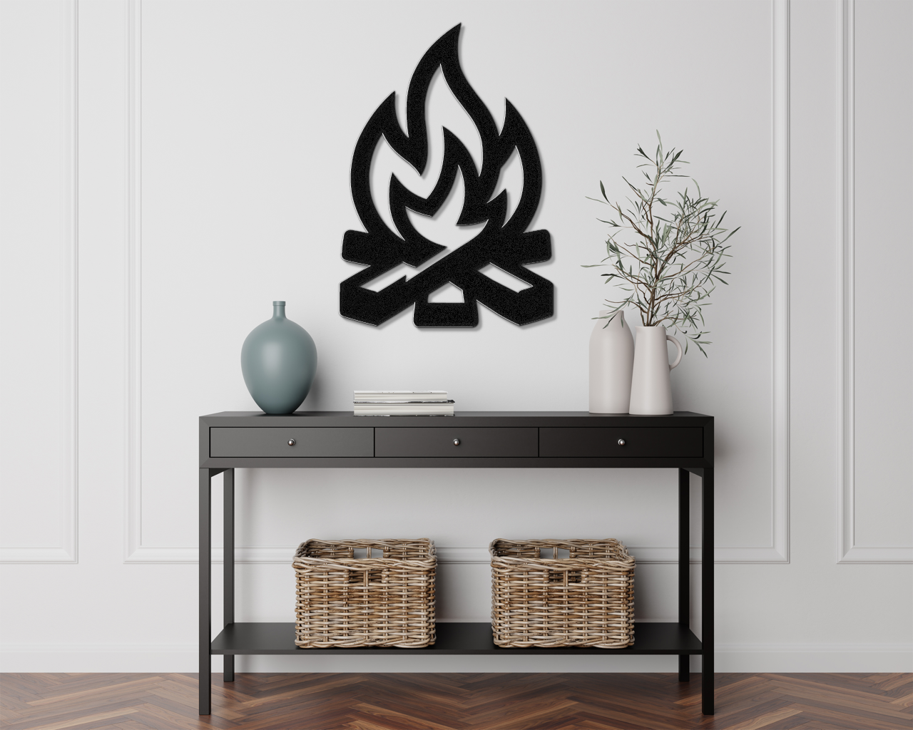 Campfire Metal Wall Art
