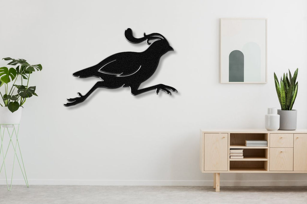 Running Quail Metal Wall Art