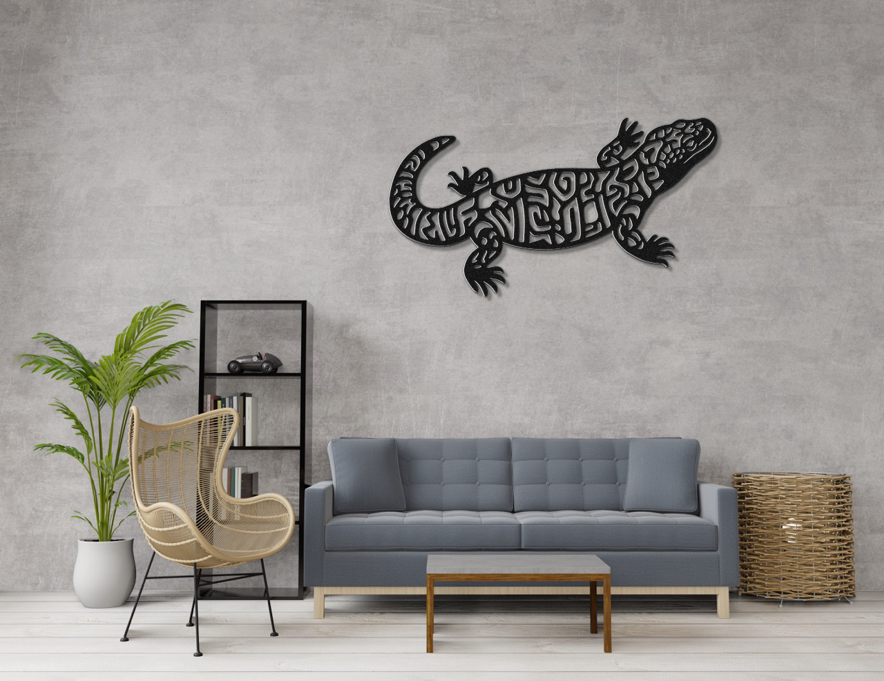 Gila Monster Metal Wall Art