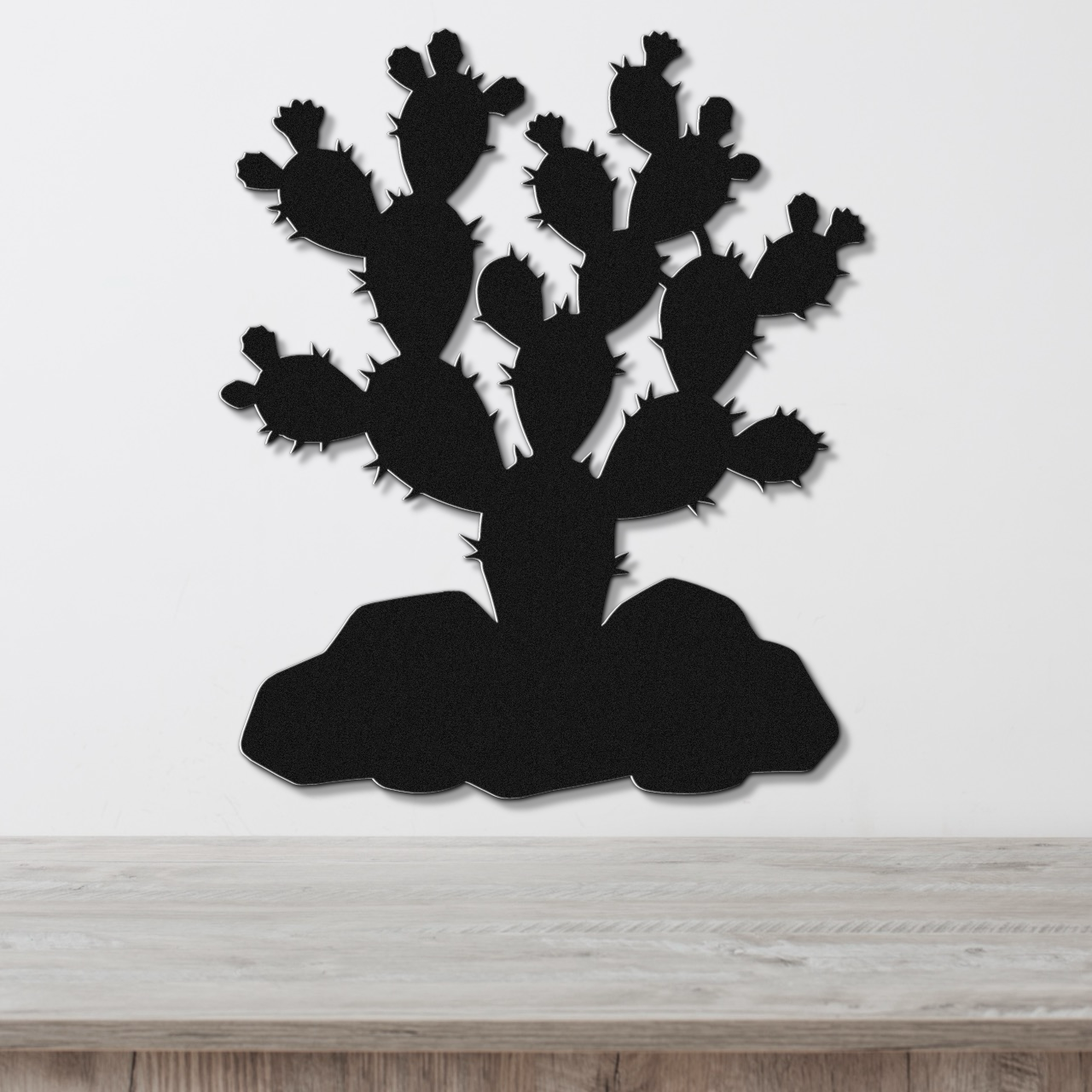 Prickly Pear Cactus Metal Wall Art