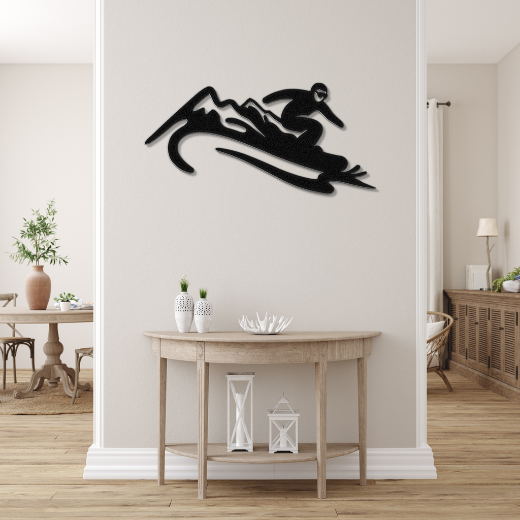 Snowboarding Metal Wall Art