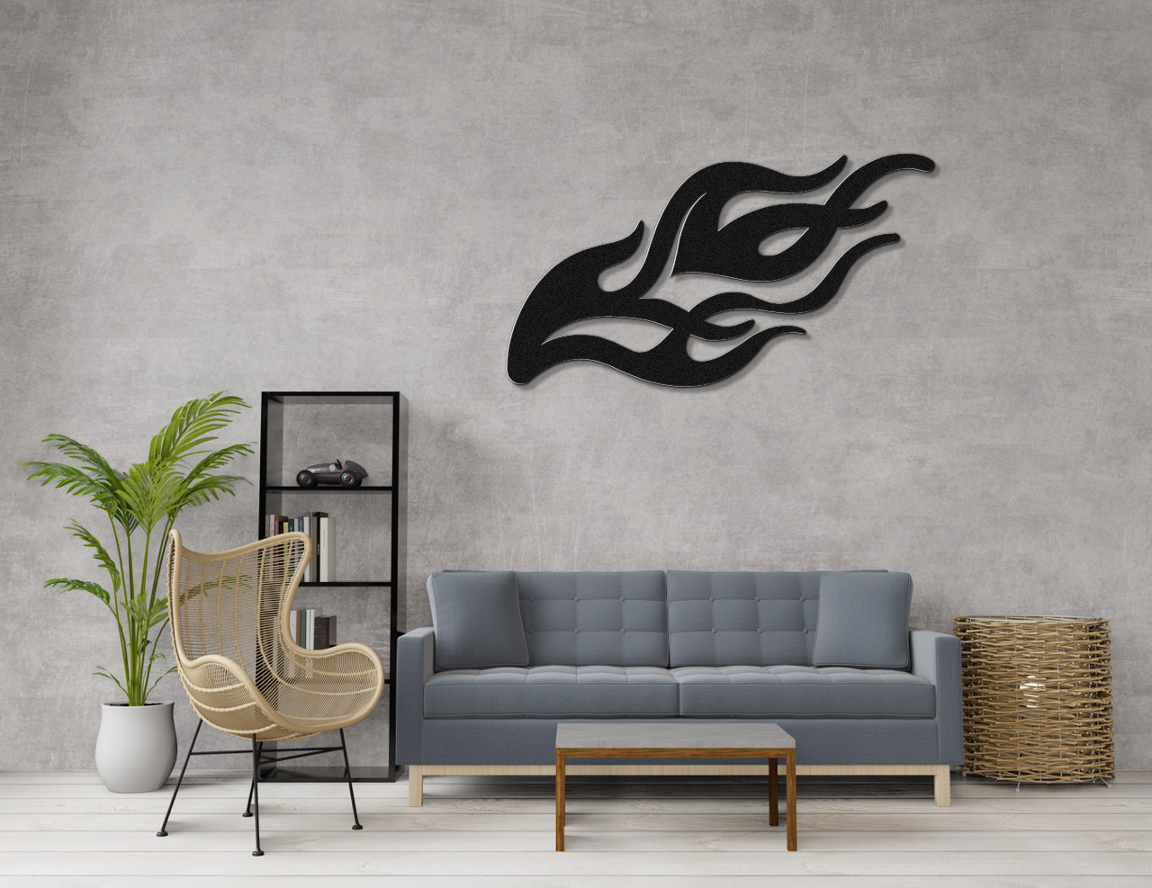 Abstract Fire Metal Wall Art
