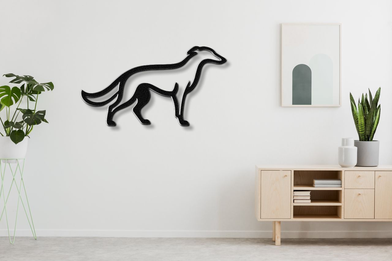 Borzoi Dog Metal Wall Art