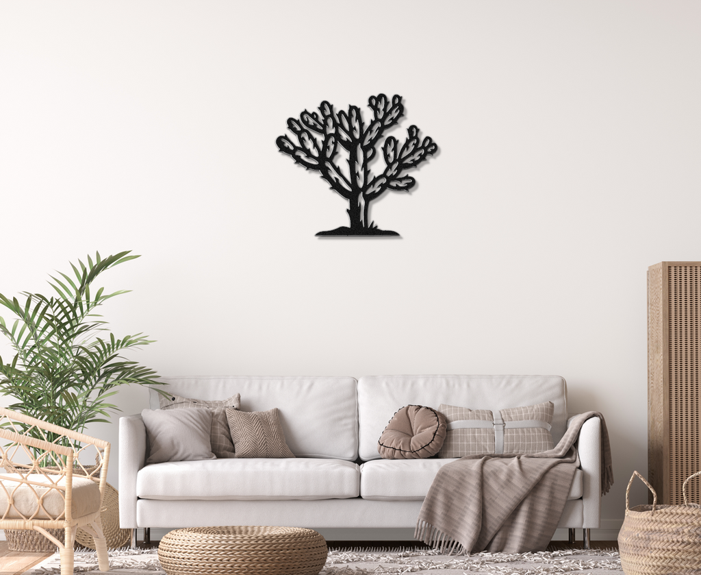 Cholla Cactus Metal Wall Art