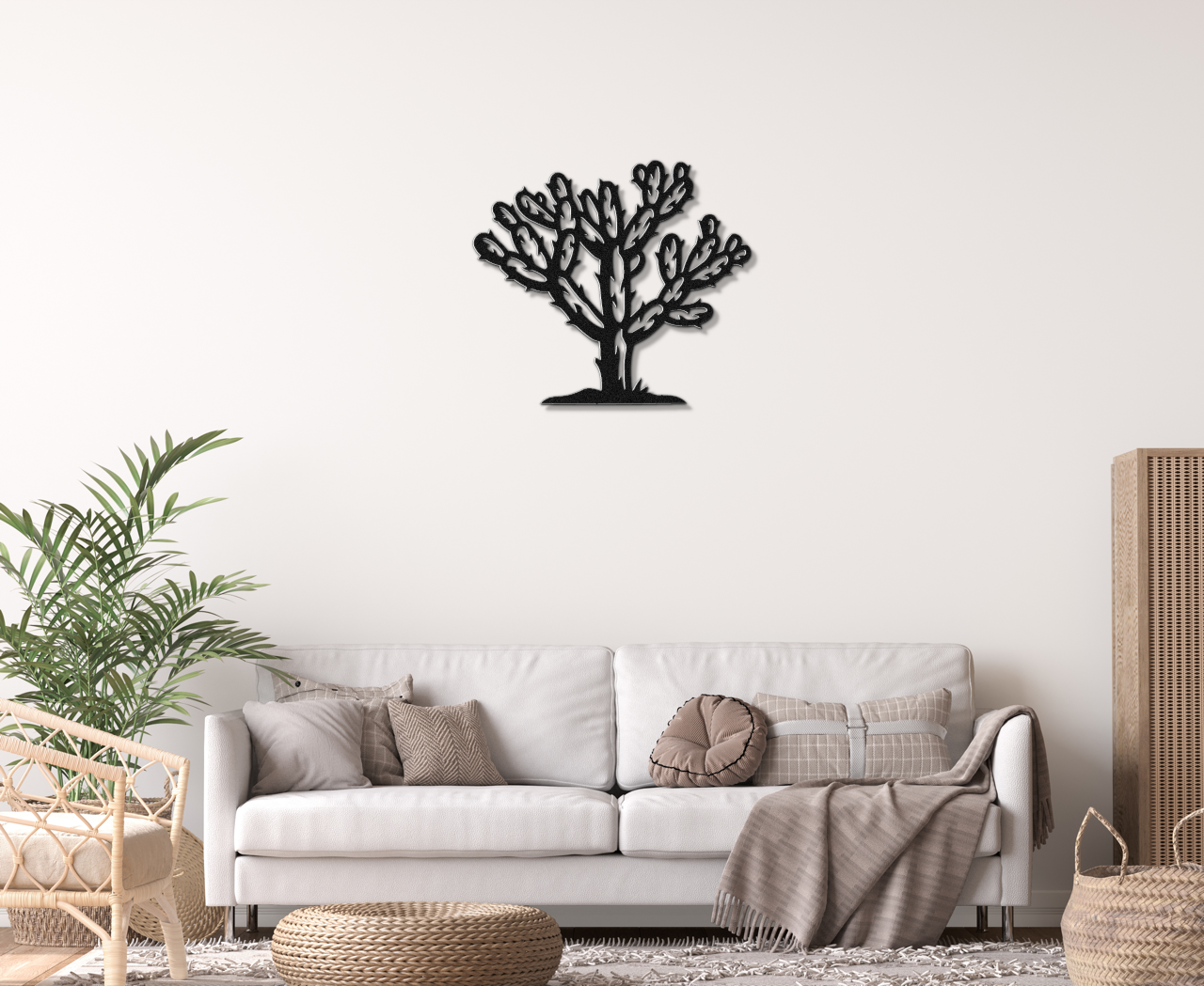 Cholla Cactus Metal Wall Art