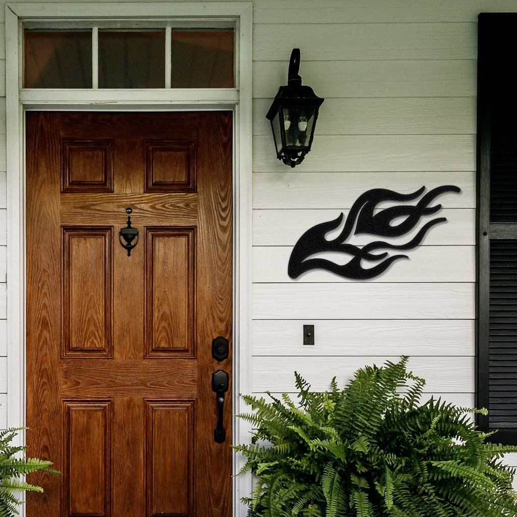 Abstract Fire Metal Wall Art