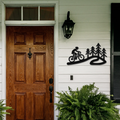 Cycling in the Pines Metal Wall Art