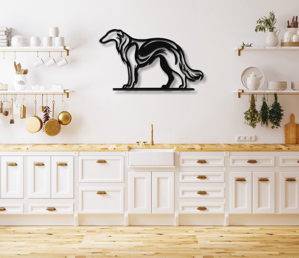 Borzoi Dog Metal Wall Art