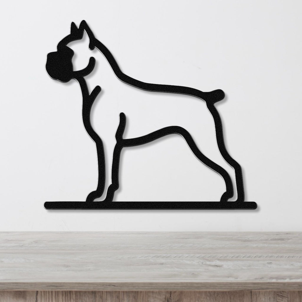 Boxer Dog Metal Wall Art