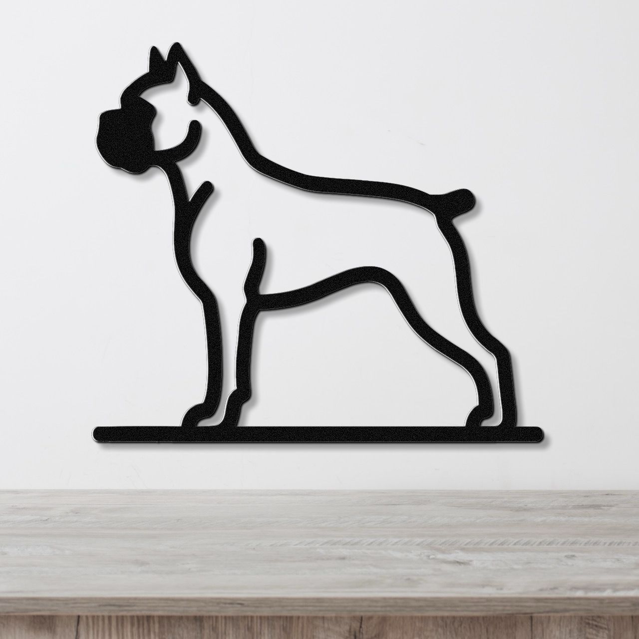 Boxer Dog Metal Wall Art