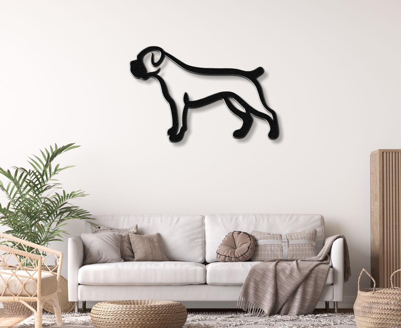 Boxer Dog Metal Wall Art