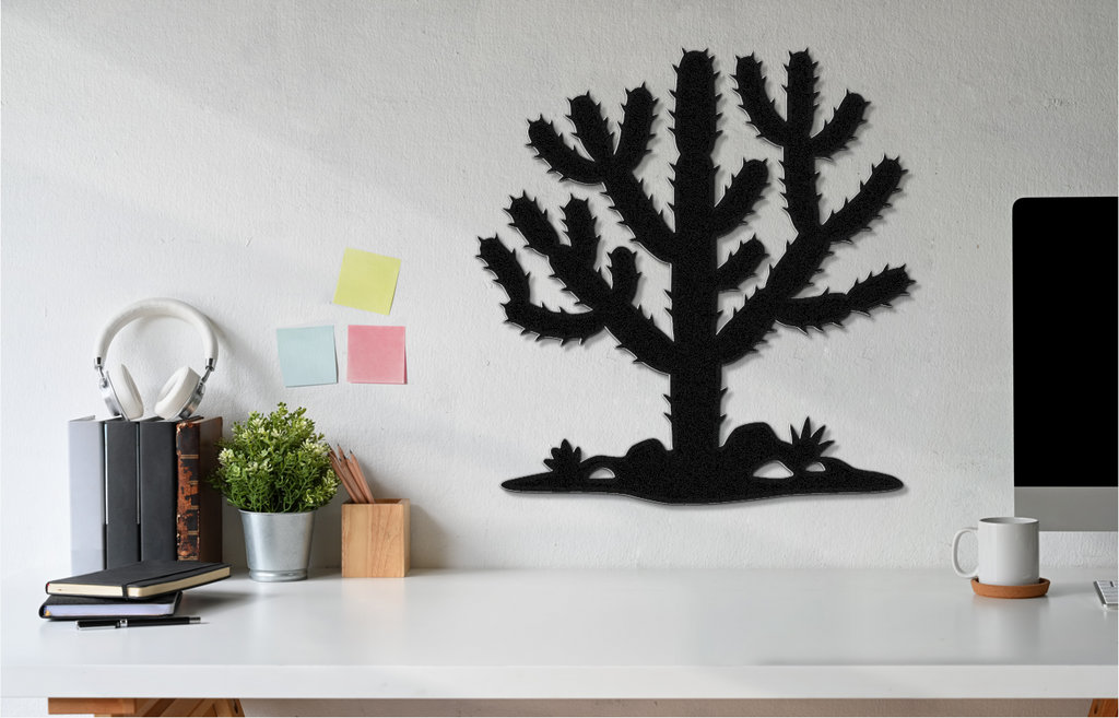 Cholla Cactus Metal Wall Art