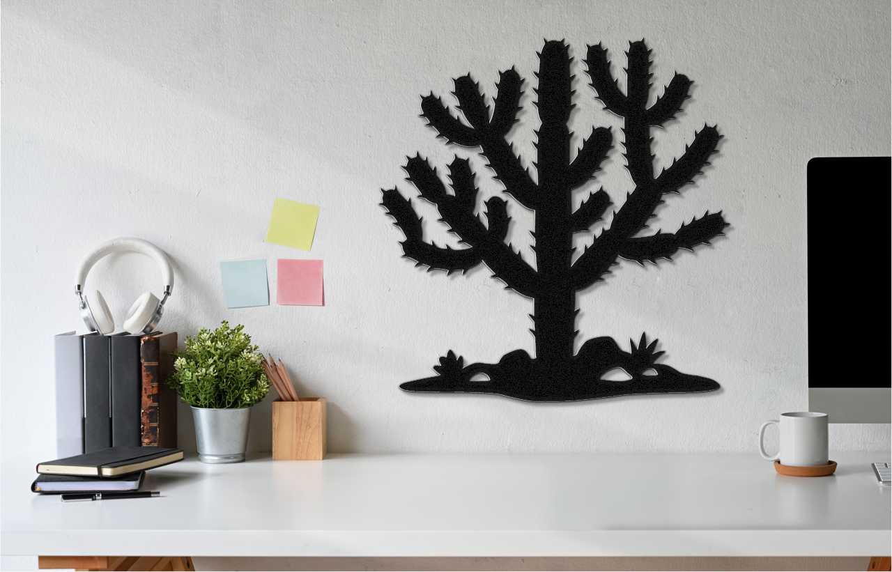 Cholla Cactus Metal Wall Art